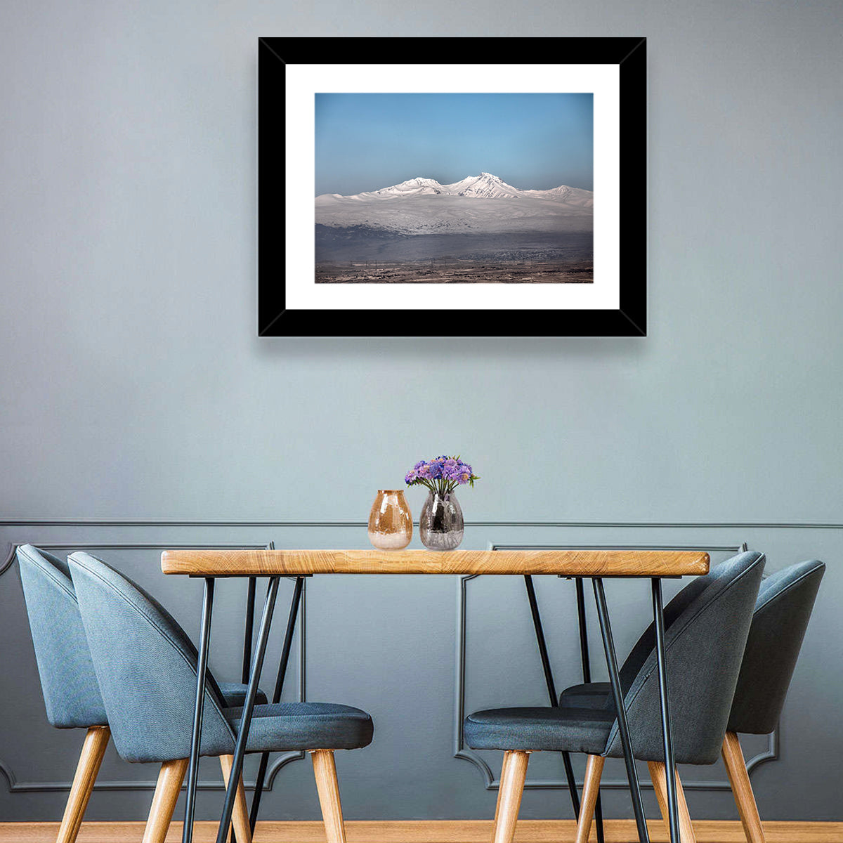 Mount Aragats Winter Landscape Wall Art in a room, landscape