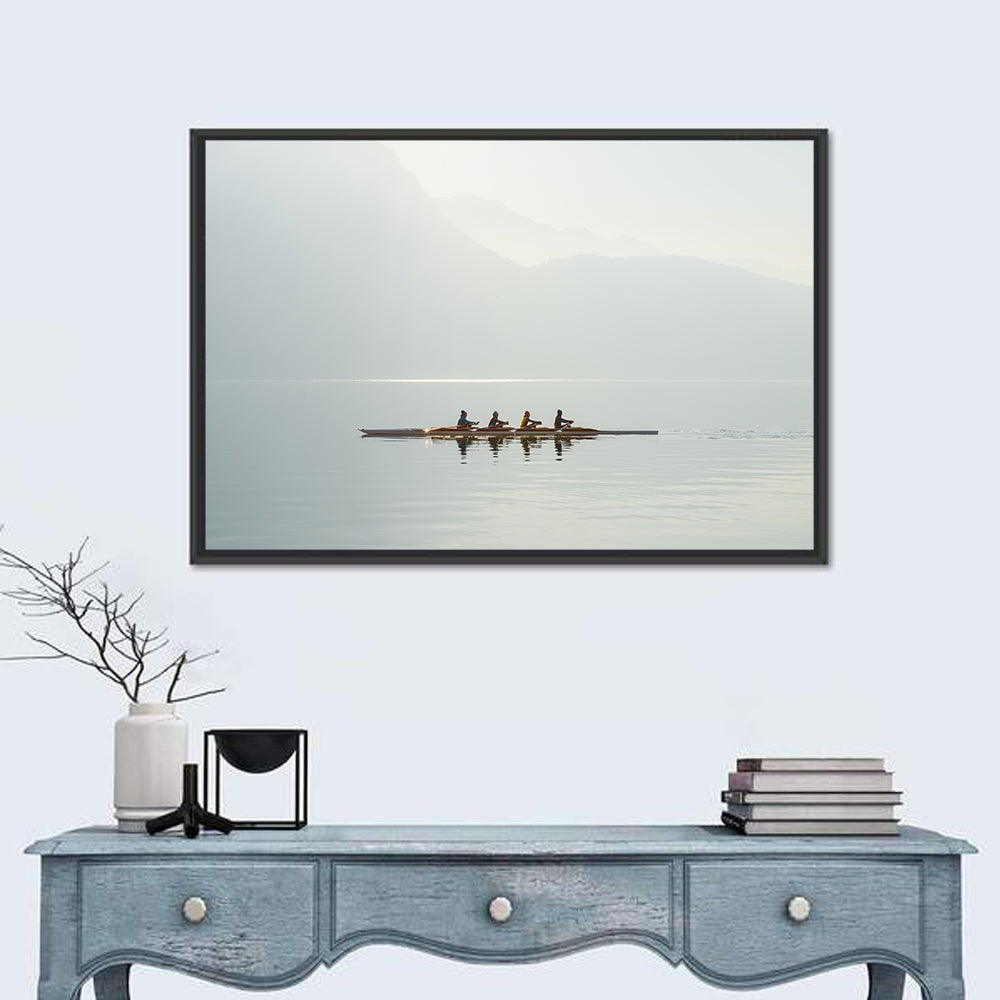 Rowing In Lake Lugano Wall Art