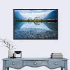 Motorhome by Mountain Lake Wall Art