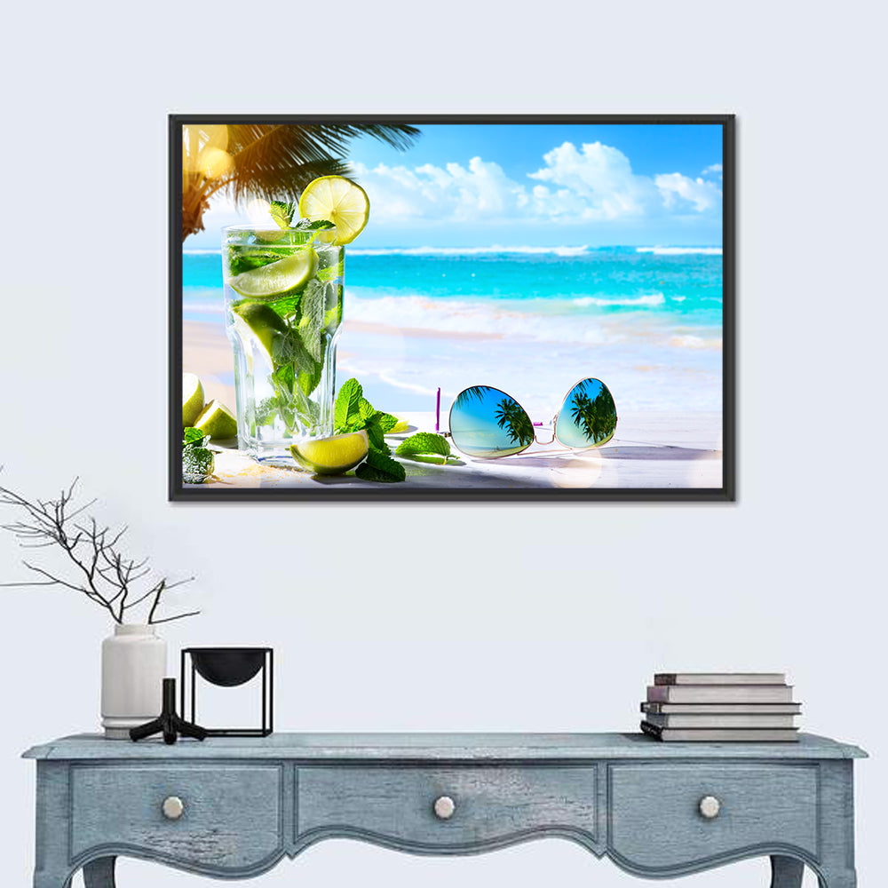 Mojito Beach Scene Wall Art
