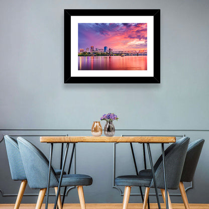 Little Rock Sunset Skyline Wall Art
