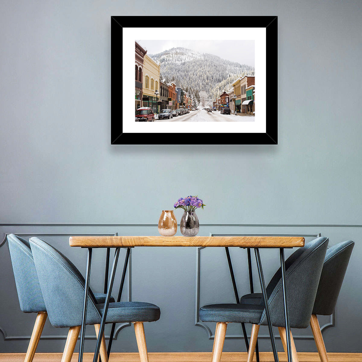 Snow Covered Mountain Main Street Wall Art