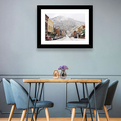 Snow Covered Mountain Main Street Wall Art