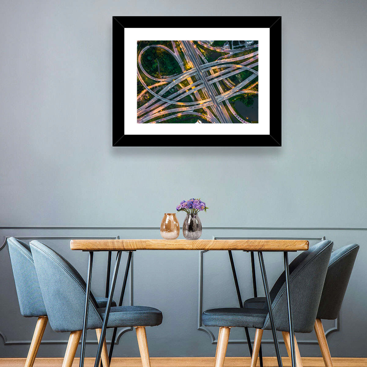 Expressway Junction at Dusk Wall Art