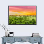 Amazon Rainforest Sunset Canopy Wall Art