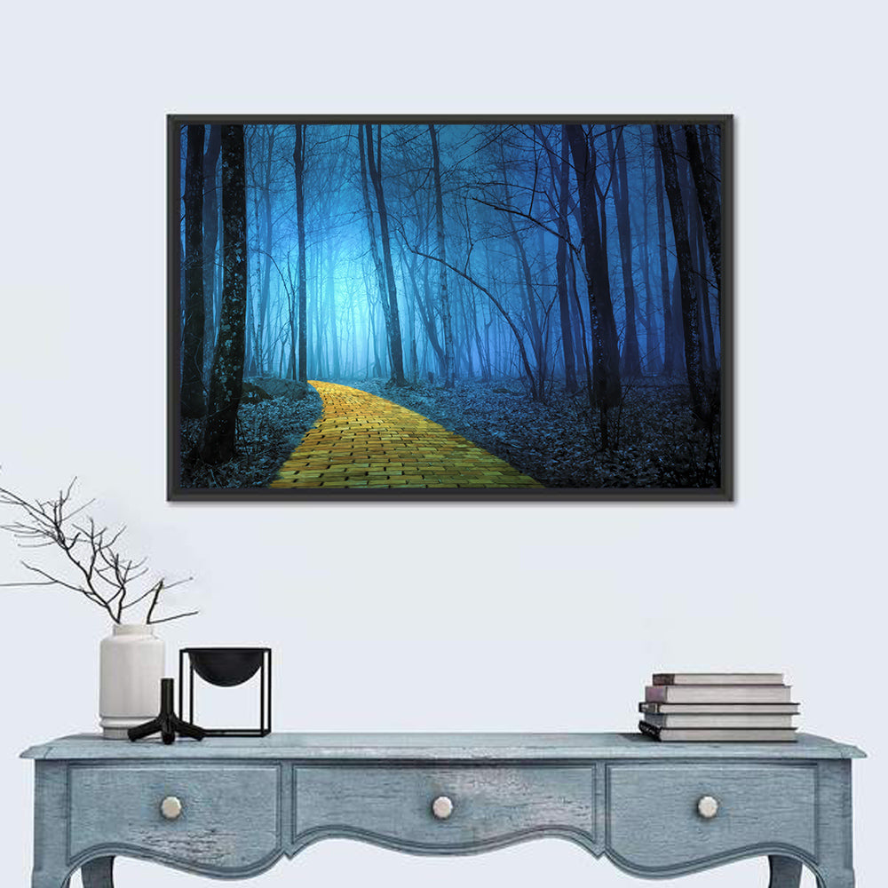 Misty Yellow Brick Road Wall Art