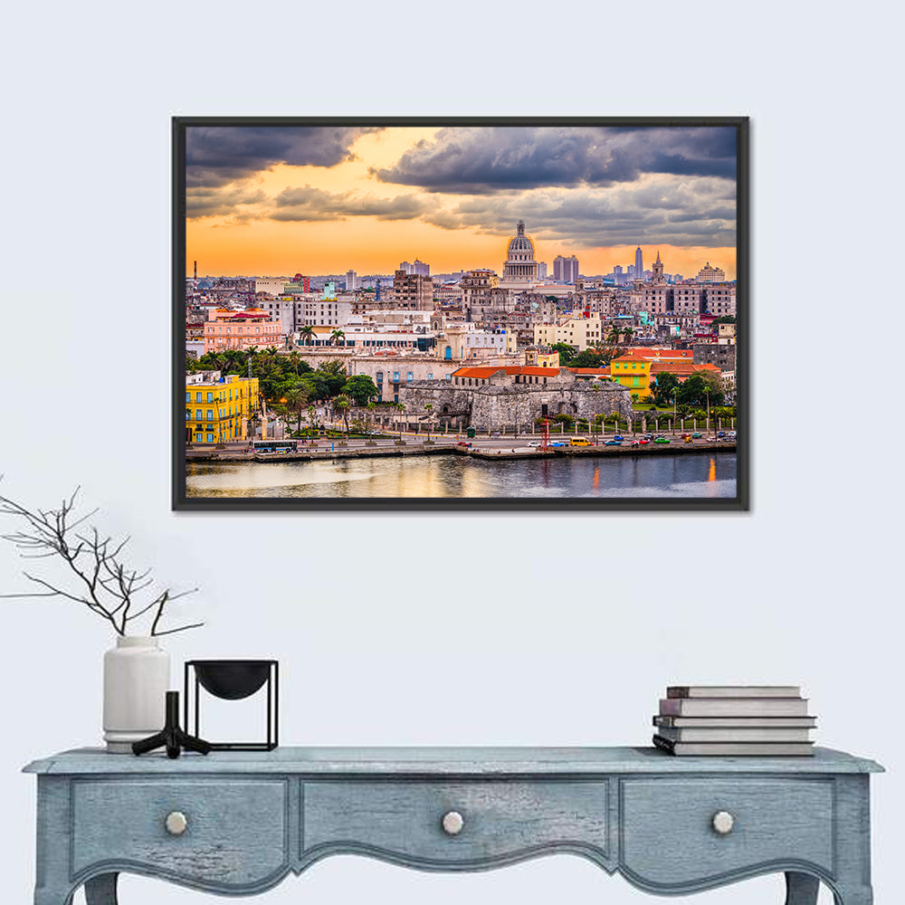 Havana Waterfront at Sunset Wall Art