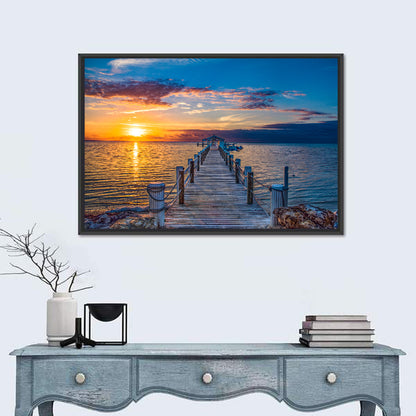 Islamorada Pier at Golden Hour Wall Art