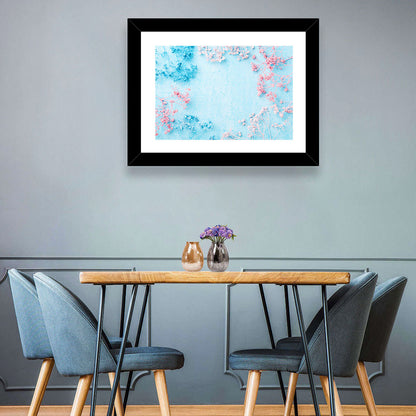 Dyed Babys Breath Arrangement Wall Art