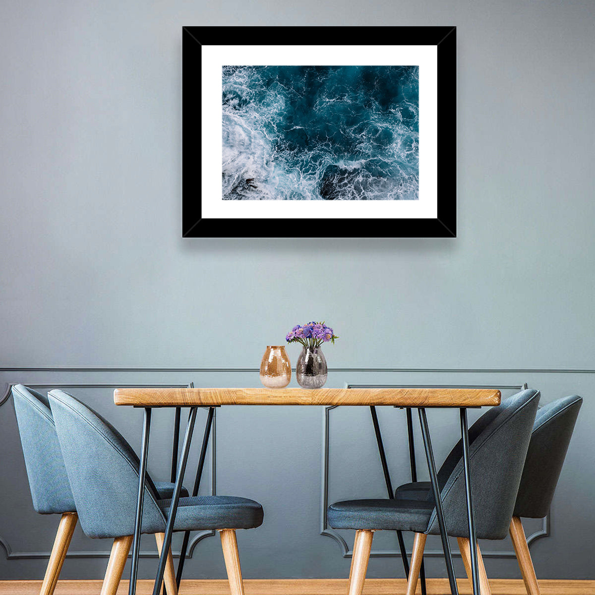 Aerial Swirling Ocean Waves Wall Art