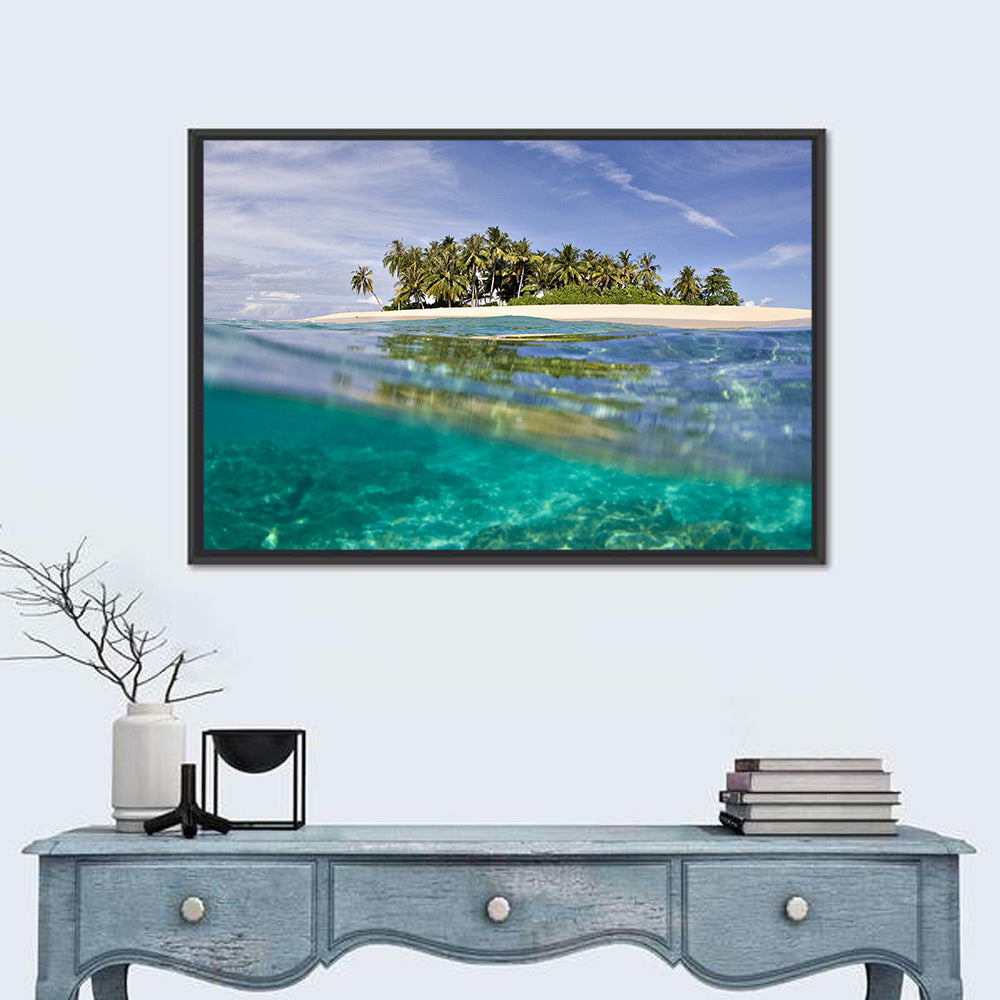 Island Paradise Wall Art in a room, landscape