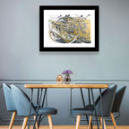 Metallic Gold Marbled Abstract Wall Art