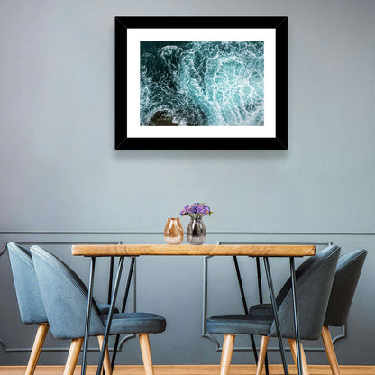 Aerial Ocean Waves with Sea Foam Wall Art