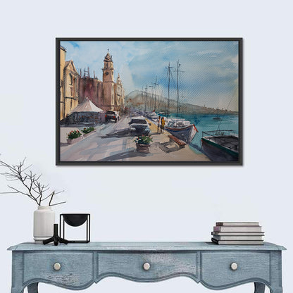 Valette Harbor Sketch Wall Art