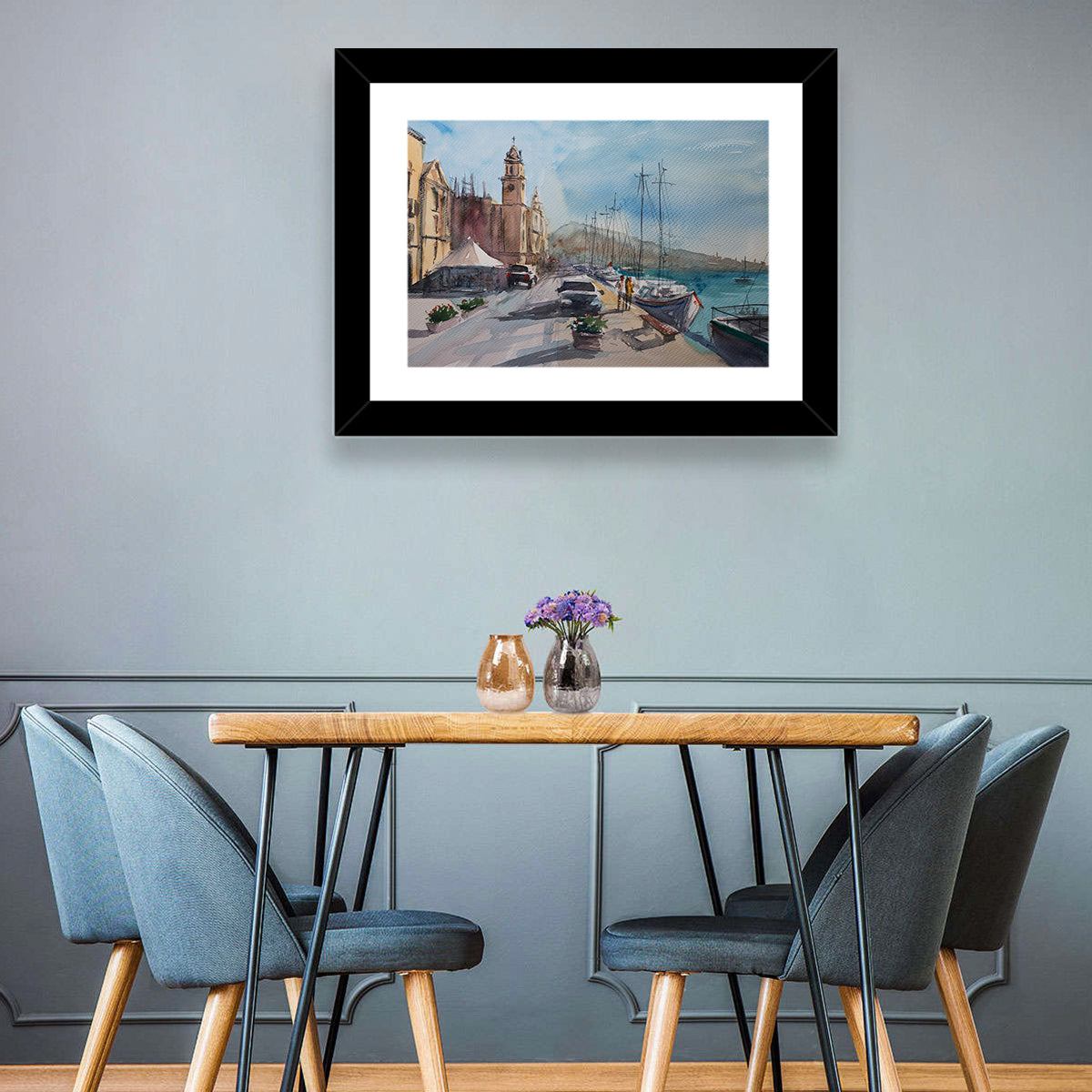 Valette Harbor Sketch Wall Art