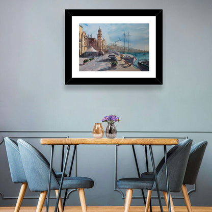 Valette Harbor Sketch Wall Art