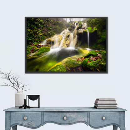 Cheile Nerei Mossy Waterfall Wall Art
