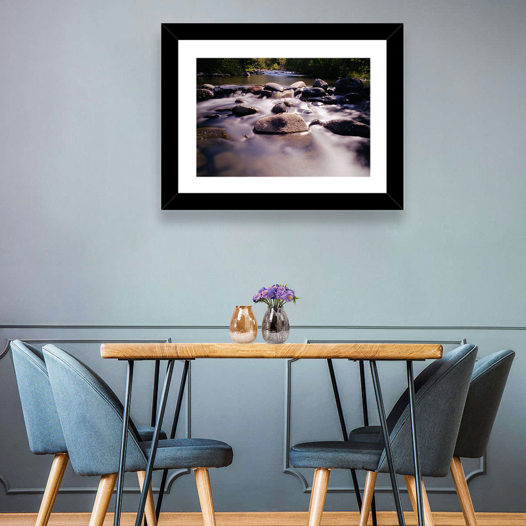 Truckee River Sunlit Rocks Wall Art