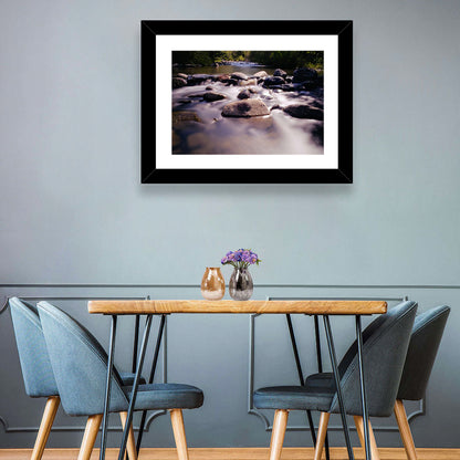 Truckee River Sunlit Rocks Wall Art