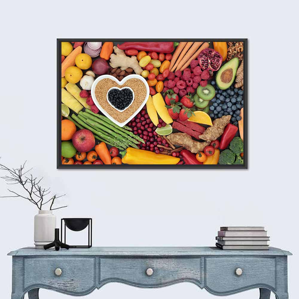 Heart-shaped Bowl of Superfoods Wall Art