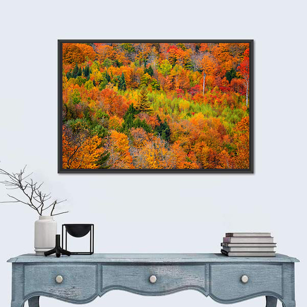 Vermont Autumn Mountain Forest Wall Art