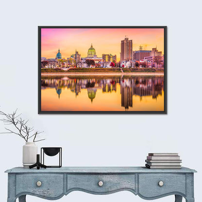 Harrisburg Golden Hour Skyline Wall Art