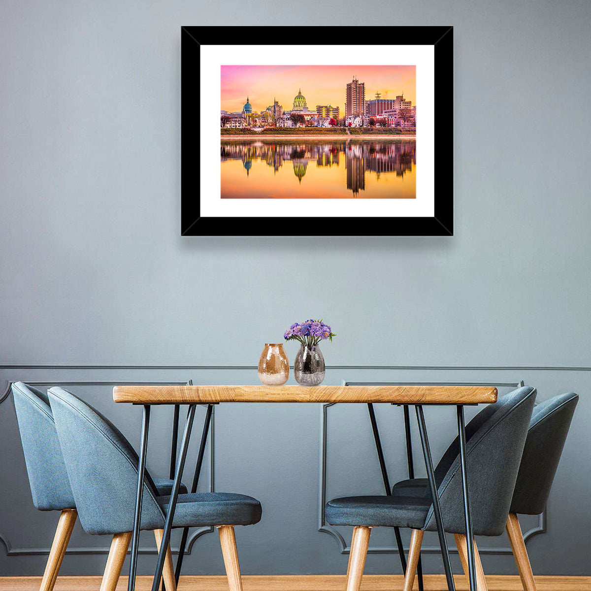 Harrisburg Golden Hour Skyline Wall Art