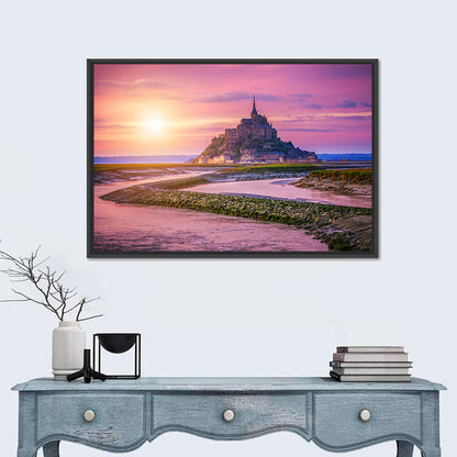 Mont Saint-michel Sunset Wall Art