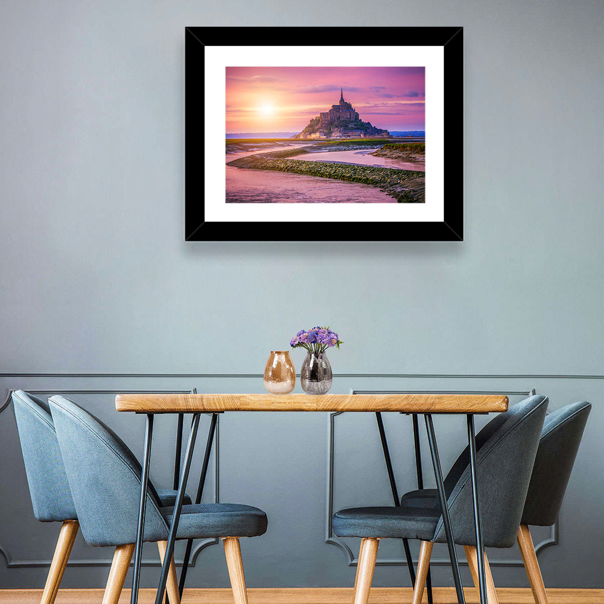 Mont Saint-michel Sunset Wall Art