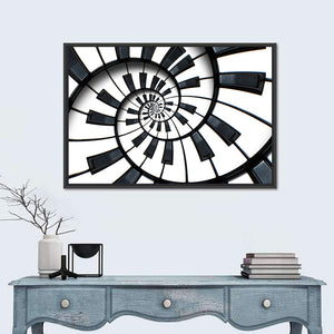 Spiral Piano Keyboard Wall Art