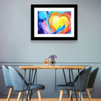 Blue Silhouette with Radiant Heart Wall Art