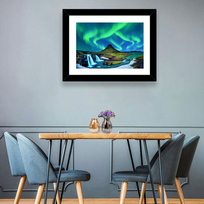 Kirkjufell Northern Lights Wall Art