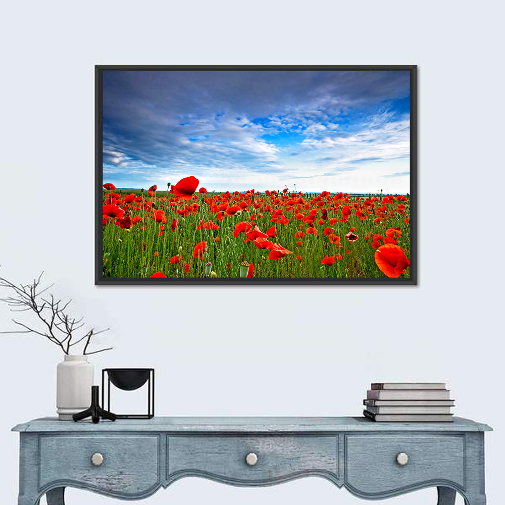 Red Poppy Field Wall Art