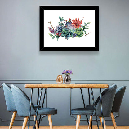 Succulent and Cactus Bouquet Wall Art