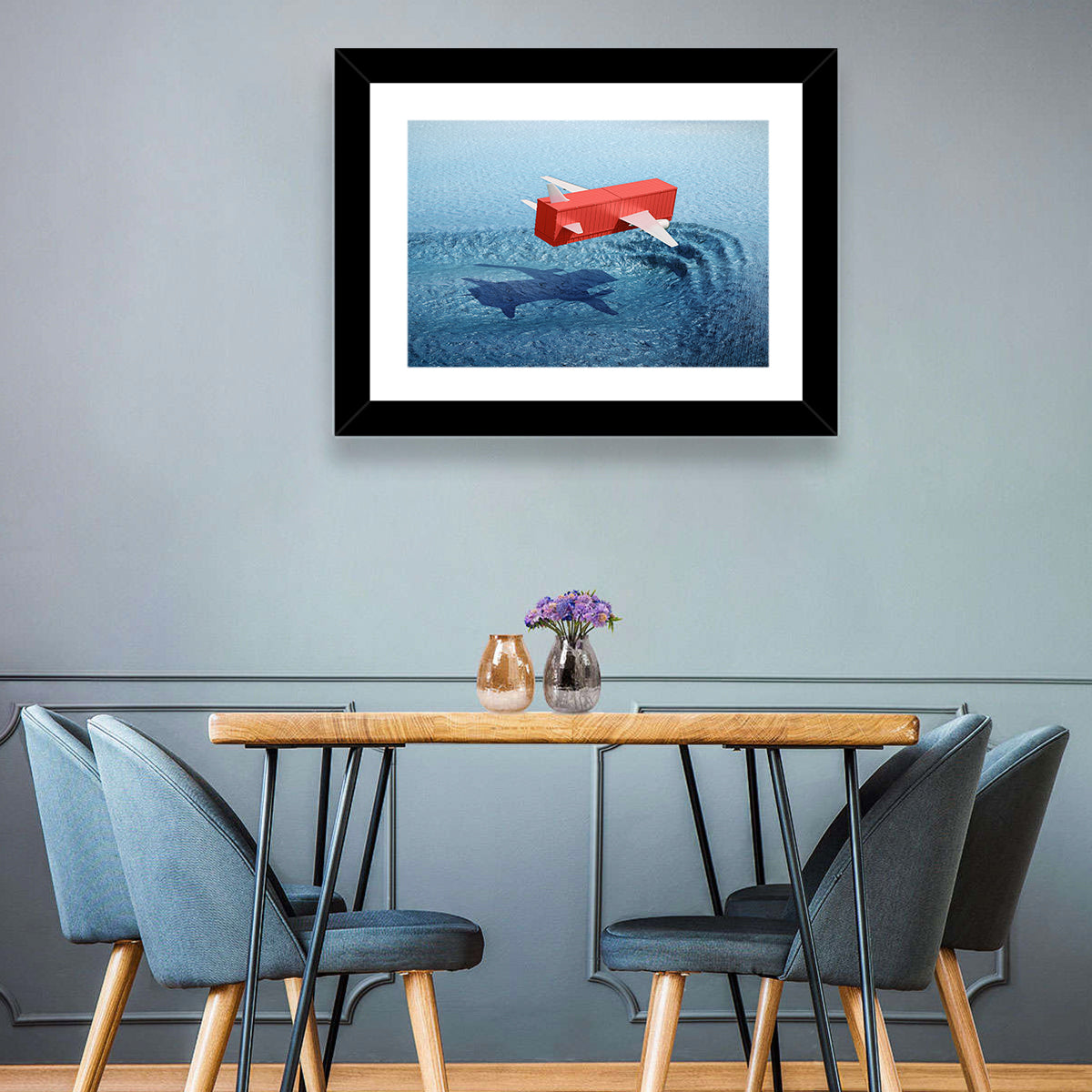 Flying Shipping Container Wall Art