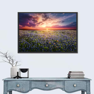 Bluebonnet Sunset Texas Wall Art