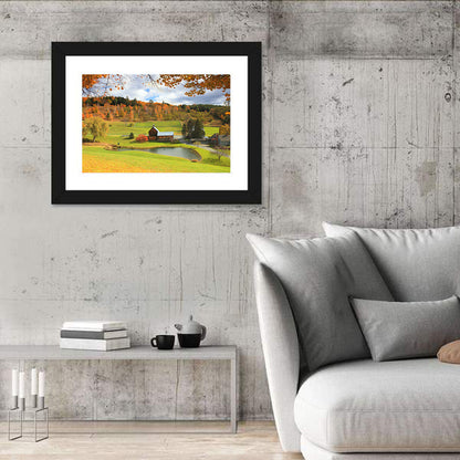Vermont Barn by Pond Wall Art