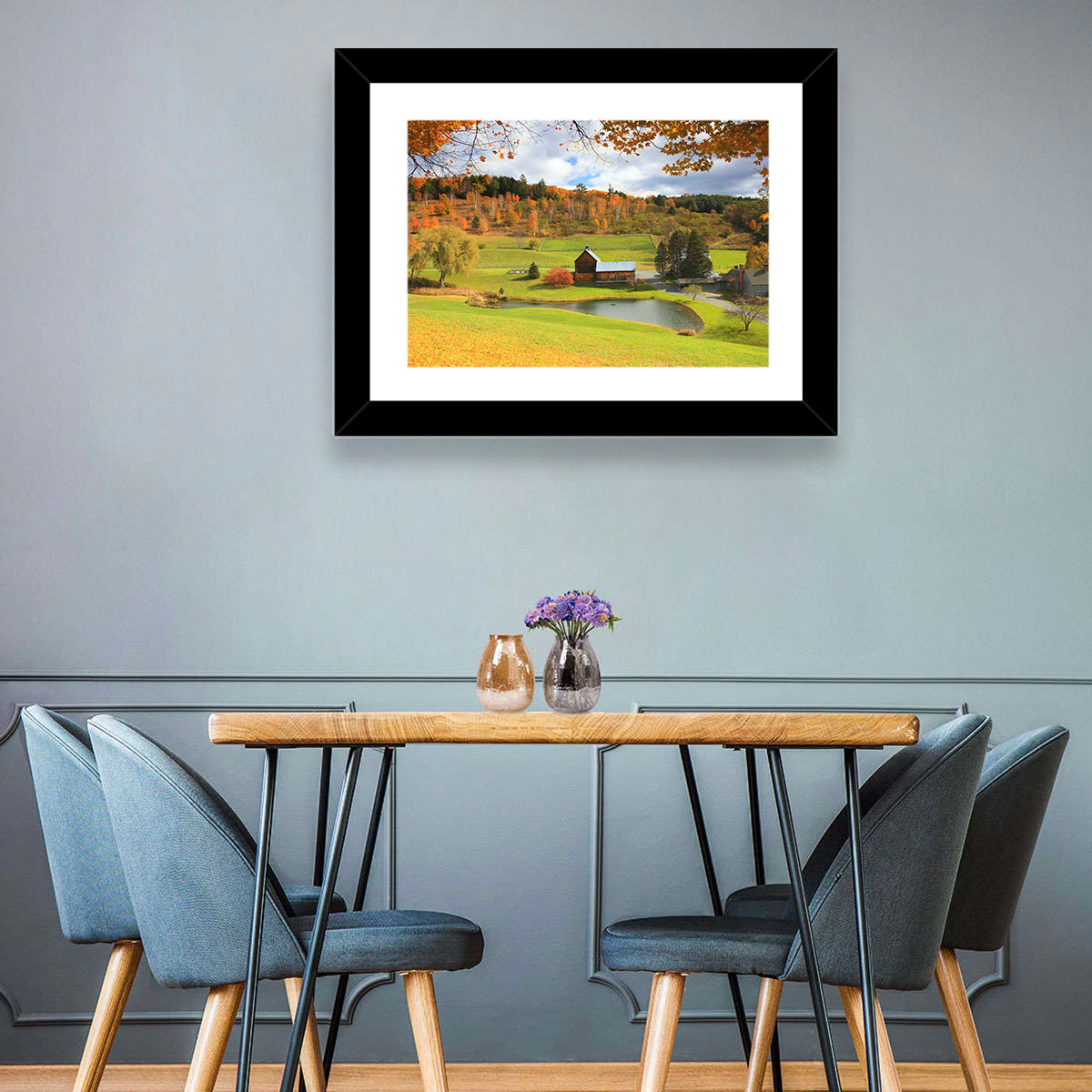 Vermont Barn by Pond Wall Art