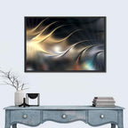 Luminous Metallic Wave Wall Art