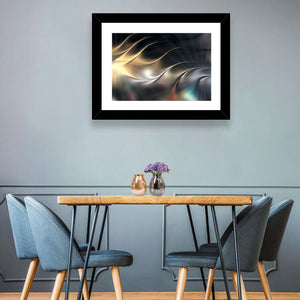 Metallic Wave Abstract Wall Art