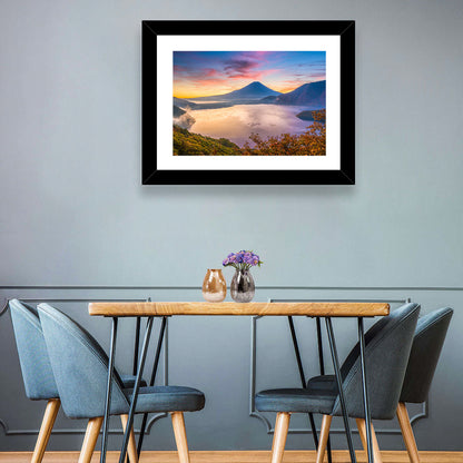 Mount Fuji at Lake Motosu, Autumn Sunrise Wall Art