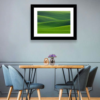 Rolling Emerald Wheat Fields Wall Art