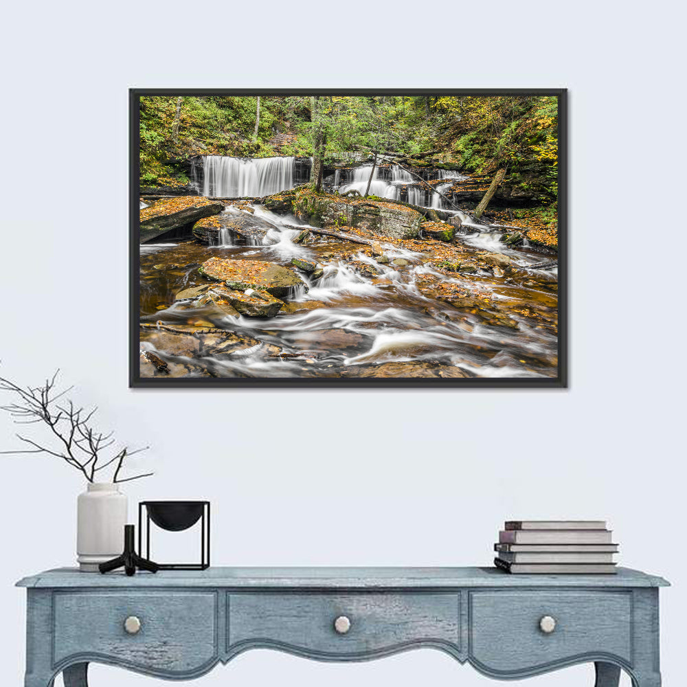 Delaware Falls Wall Art in a room, landscape