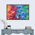 Marbled Color Flow Abstract Wall Art