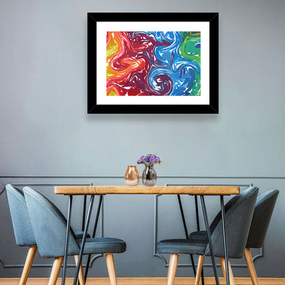 Marbled Color Flow Abstract Wall Art