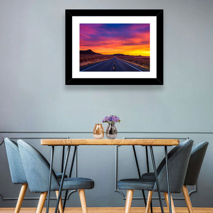 Infinite Desert Road Sunset Wall Art