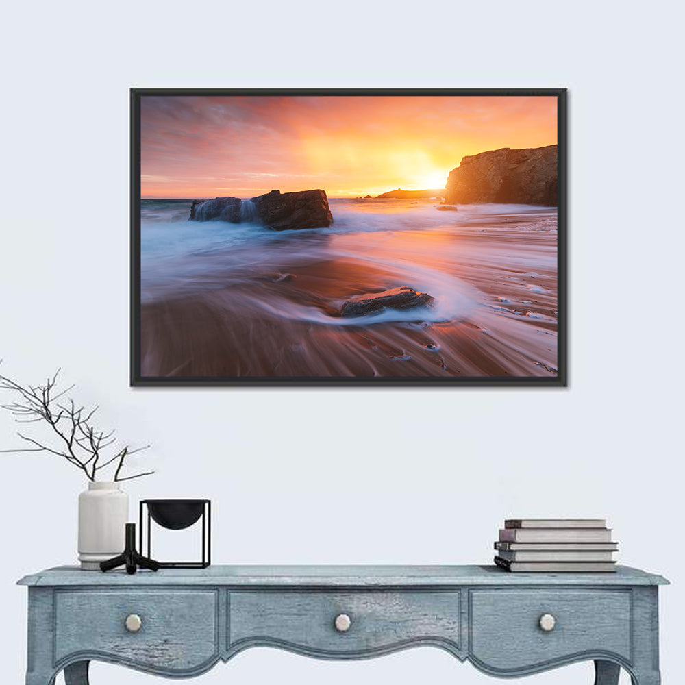 Quiberon Beach Sunset Wall Art