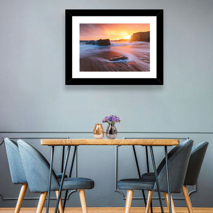 Quiberon Beach Sunset Wall Art