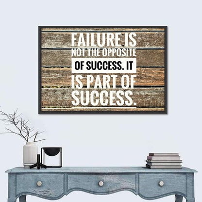 Failure Is Part of Success Rustic Typography Wall Art