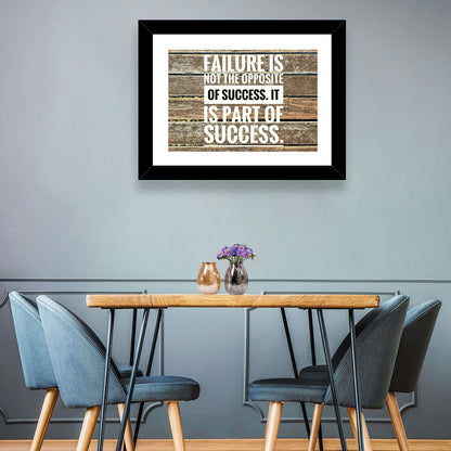 Failure Is Part of Success Rustic Typography Wall Art